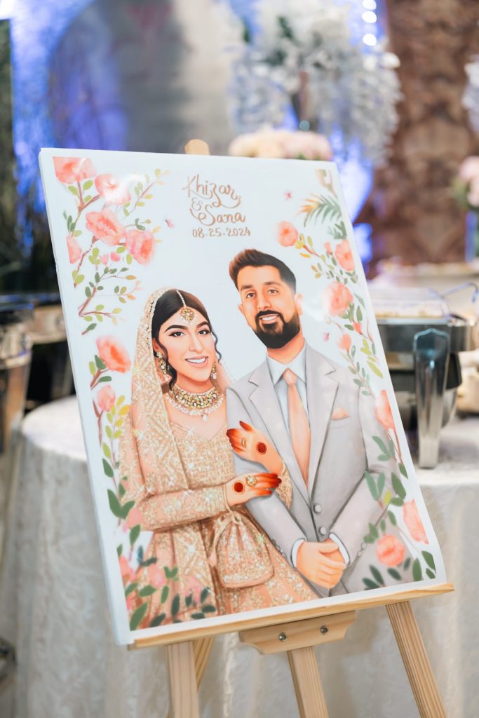 Khizar and Sana Wedding Painting Mississauga