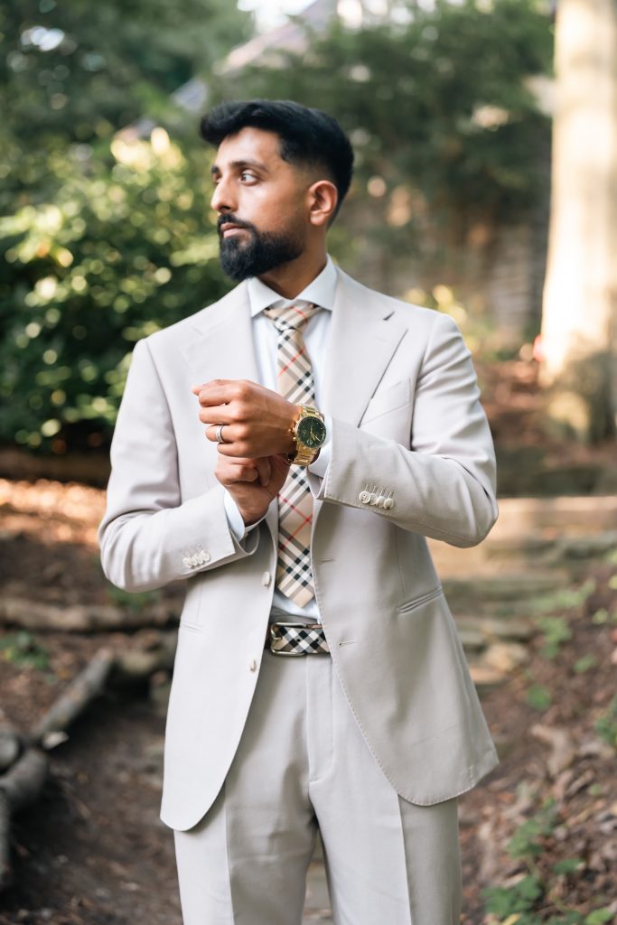 Khizar during groom portrait session Toronto wedding photography