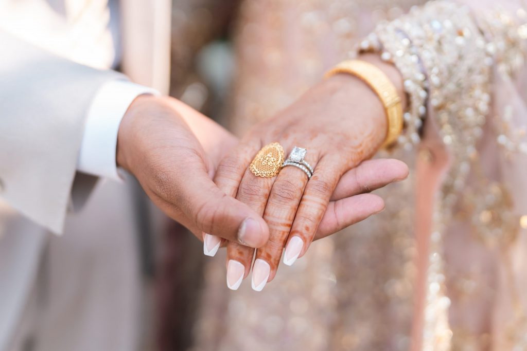 Sana and Khizar Hand in Hand Wedding Moment Mississauga