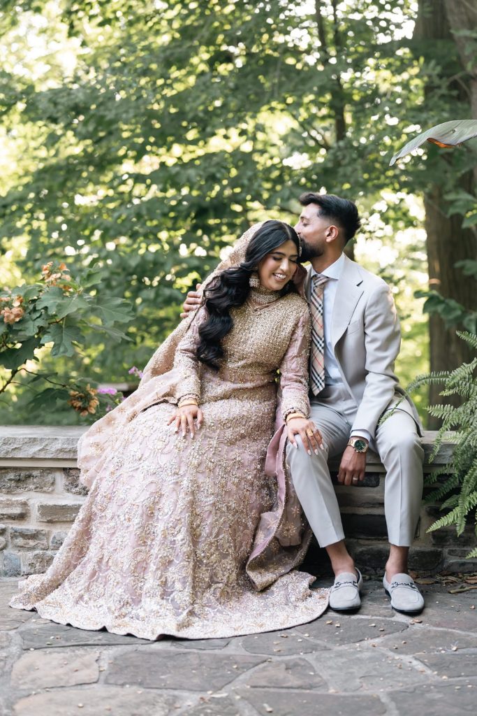 Sana and Khizar wedding couple portrait in Toronto showcasing romantic outdoor photography