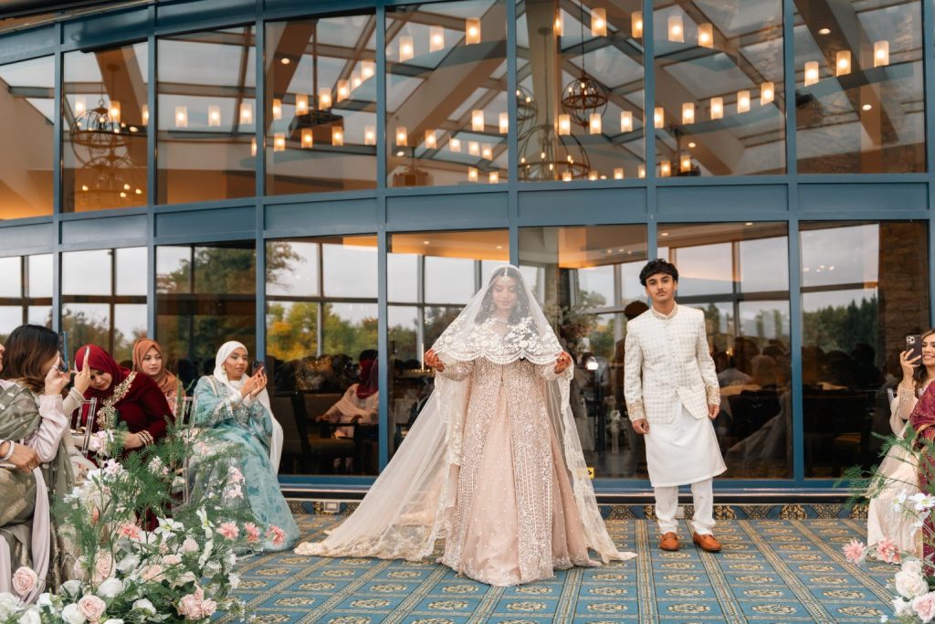 Bride entering for Nikkah ceremony