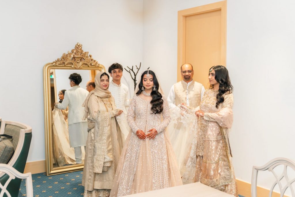 Bride getting ready for Nikkah ceremony