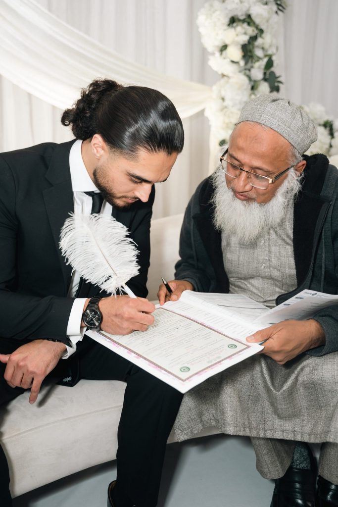 Hassan Groom Nikah Document Signing in Milton Town Hall