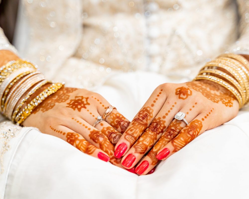 Mehndi on Bride Hands in Wedding